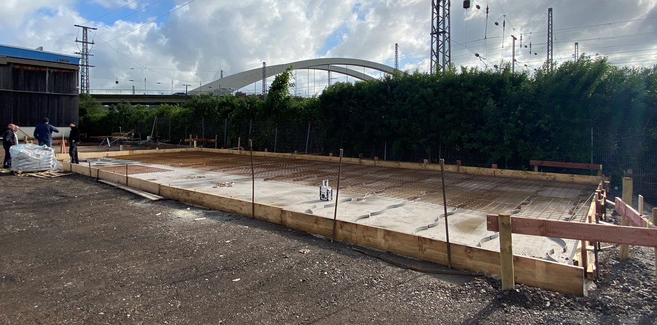 Neubau des Salzlagers auf dem HEB-Betriebsgelände in der Fuhrparkstraße